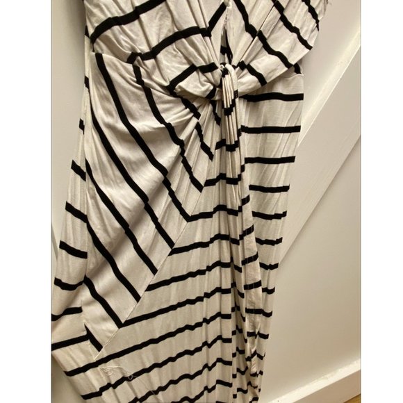 Summer Dress - Midi/Maxi mix - Black and White Striped - Picture 4 of 8